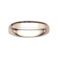 Regular Dome Comfort Fit Men's Wedding Band in 14K Rose Gold - 3mm Width by Benchmark