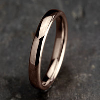 Regular Dome Comfort Fit Men's Wedding Band in 14K Rose Gold - 3mm Width by Benchmark