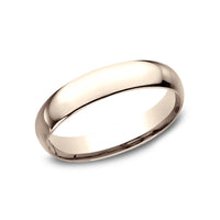 Regular Dome Comfort Fit Men's Wedding Band in 14K Rose Gold - 4mm Width by Benchmark