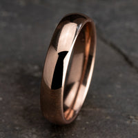 Regular Dome Comfort Fit Men's Wedding Band in 14K Rose Gold - 5mm Width by Benchmark