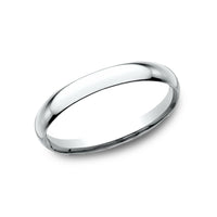 Regular Dome Comfort Fit Men's Wedding Band in 14K White Gold - 2mm Width by Benchmark