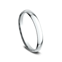 Regular Dome Comfort Fit Men's Wedding Band in 14K White Gold - 2mm Width by Benchmark