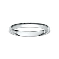 Regular Dome Comfort Fit Men's Wedding Band in 14K White Gold - 2mm Width by Benchmark