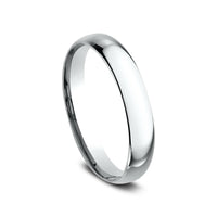 Regular Dome Comfort Fit Men's Wedding Band in 14K White Gold - 3mm Width by Benchmark