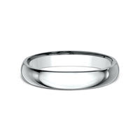 Regular Dome Comfort Fit Men's Wedding Band in 14K White Gold - 3mm Width by Benchmark