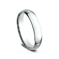 Regular Dome Comfort Fit Men's Wedding Band in 14K White Gold - 4mm Width by Benchmark