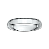 Regular Dome Comfort Fit Men's Wedding Band in 14K White Gold - 4mm Width by Benchmark