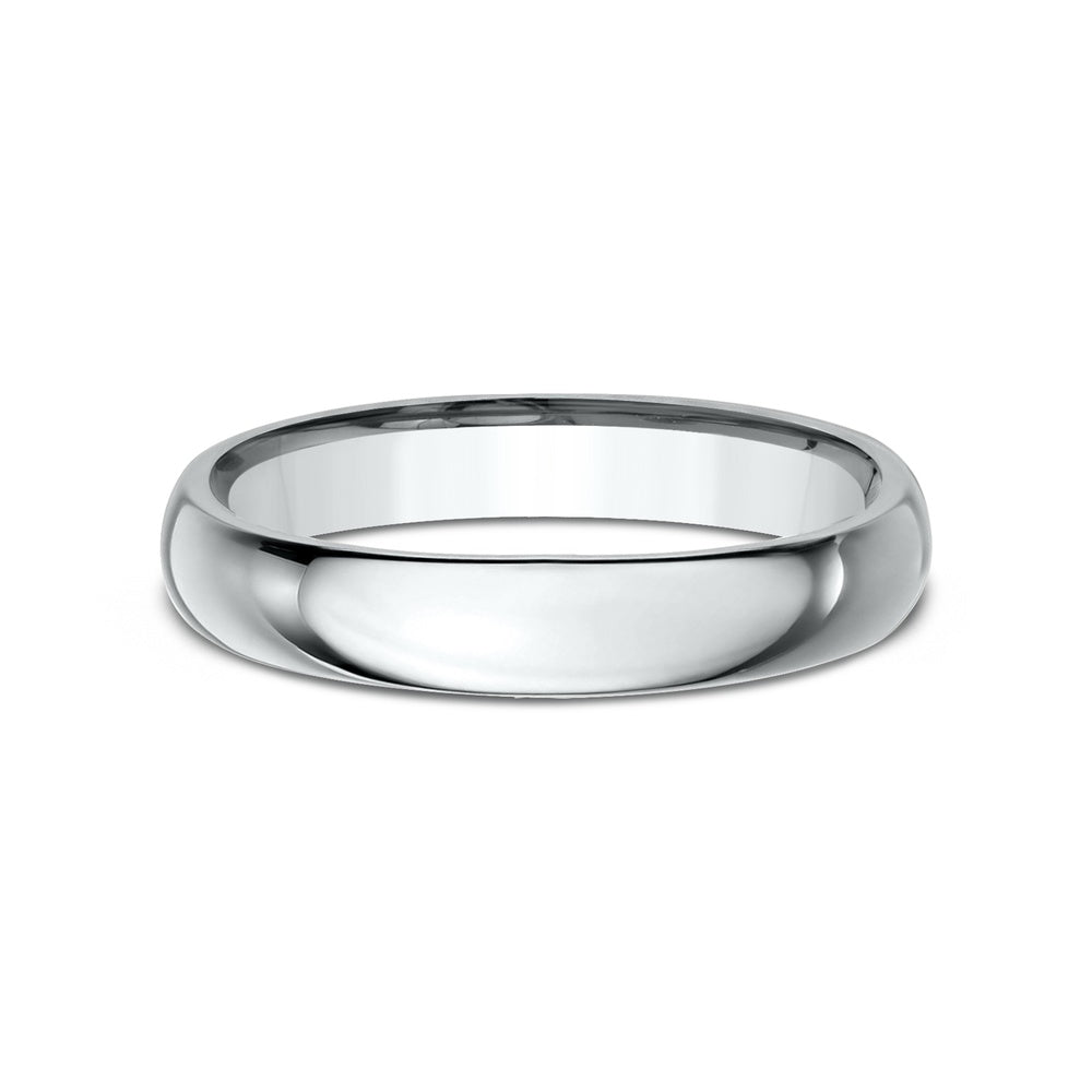 Regular Dome Comfort Fit Men's Wedding Band in 14K White Gold - 4mm Width by Benchmark