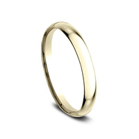 Regular Dome Comfort Fit Men's Wedding Band in 14K Yellow Gold - 2mm Width by Benchmark