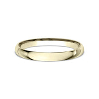Regular Dome Comfort Fit Men's Wedding Band in 14K Yellow Gold - 2mm Width by Benchmark
