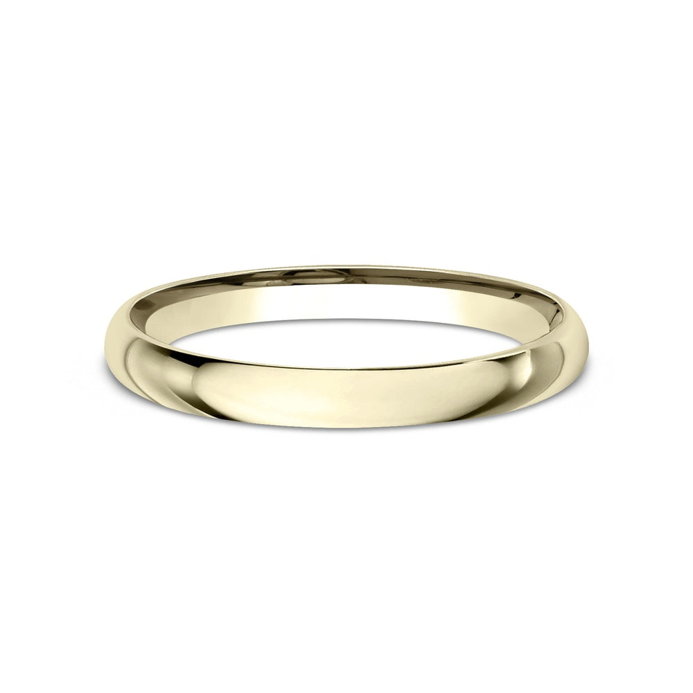 Regular Dome Comfort Fit Men's Wedding Band in 14K Yellow Gold - 2mm Width by Benchmark