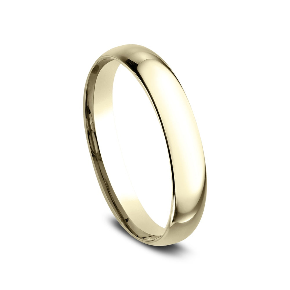 Regular Dome Comfort Fit Men's Wedding Band in 14K Yellow Gold - 3mm Width by Benchmark