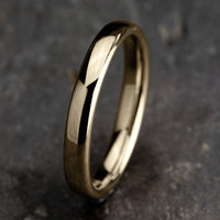 Regular Dome Comfort Fit Men's Wedding Band in 14K Yellow Gold - 3mm Width by Benchmark