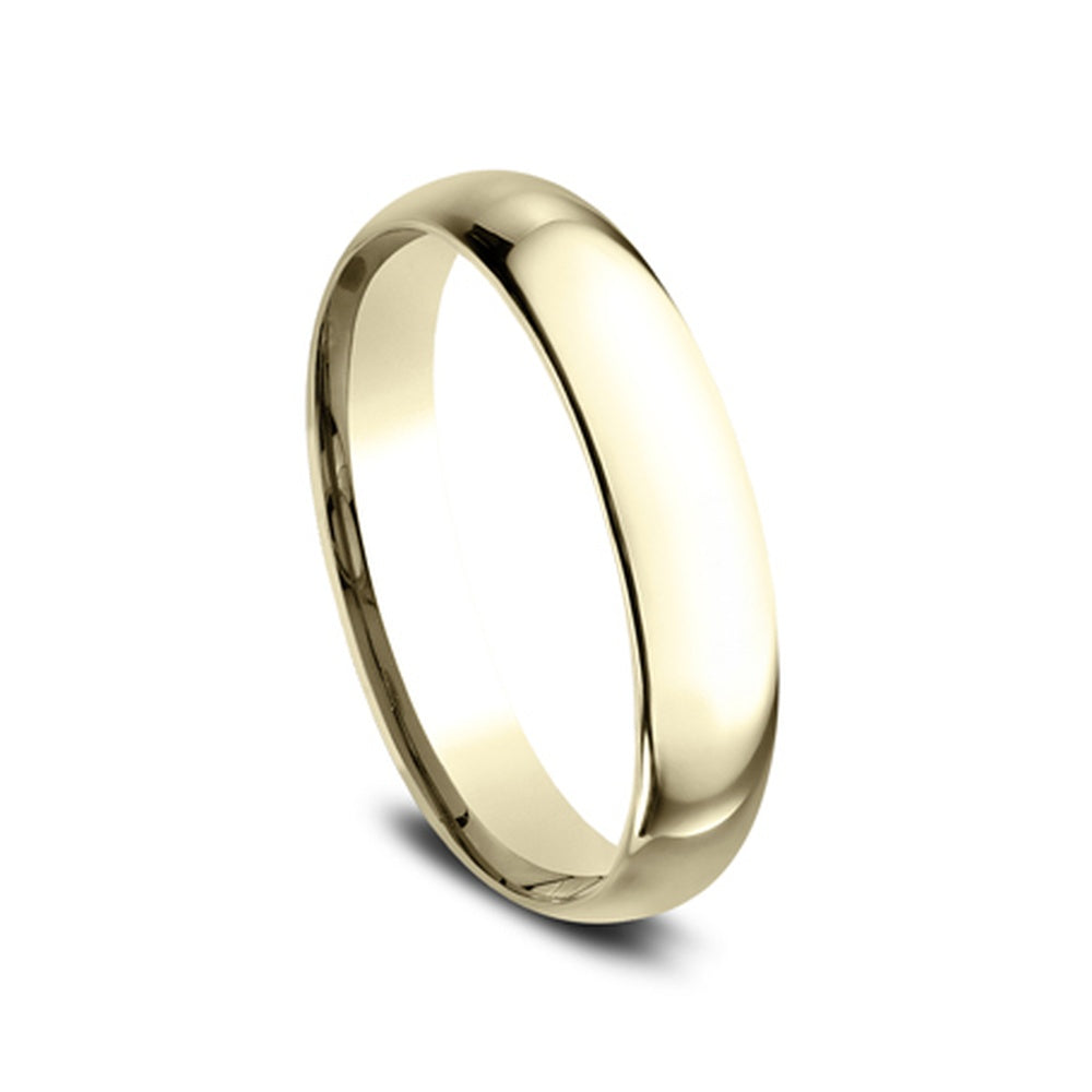 Regular Dome Comfort Fit Men's Wedding Band in 14K Yellow Gold - 4mm Width by Benchmark