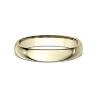 Regular Dome Comfort Fit Men's Wedding Band in 14K Yellow Gold - 4mm Width by Benchmark