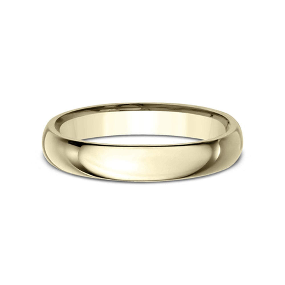 Regular Dome Comfort Fit Men's Wedding Band in 14K Yellow Gold - 4mm Width by Benchmark