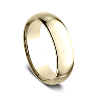 Regular Dome Comfort Fit Men's Wedding Band in 14K Yellow Gold - 7mm Width by Benchmark