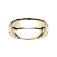 Regular Dome Comfort Fit Men's Wedding Band in 14K Yellow Gold - 7mm Width by Benchmark