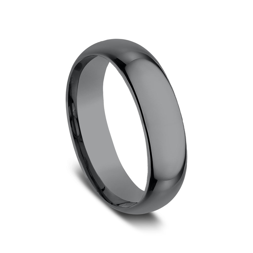 Regular Dome Comfort Fit Men's Wedding Band in Tantalum - 6.5mm by Tantalum