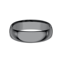 Regular Dome Comfort Fit Men's Wedding Band in Tantalum - 6.5mm by Tantalum