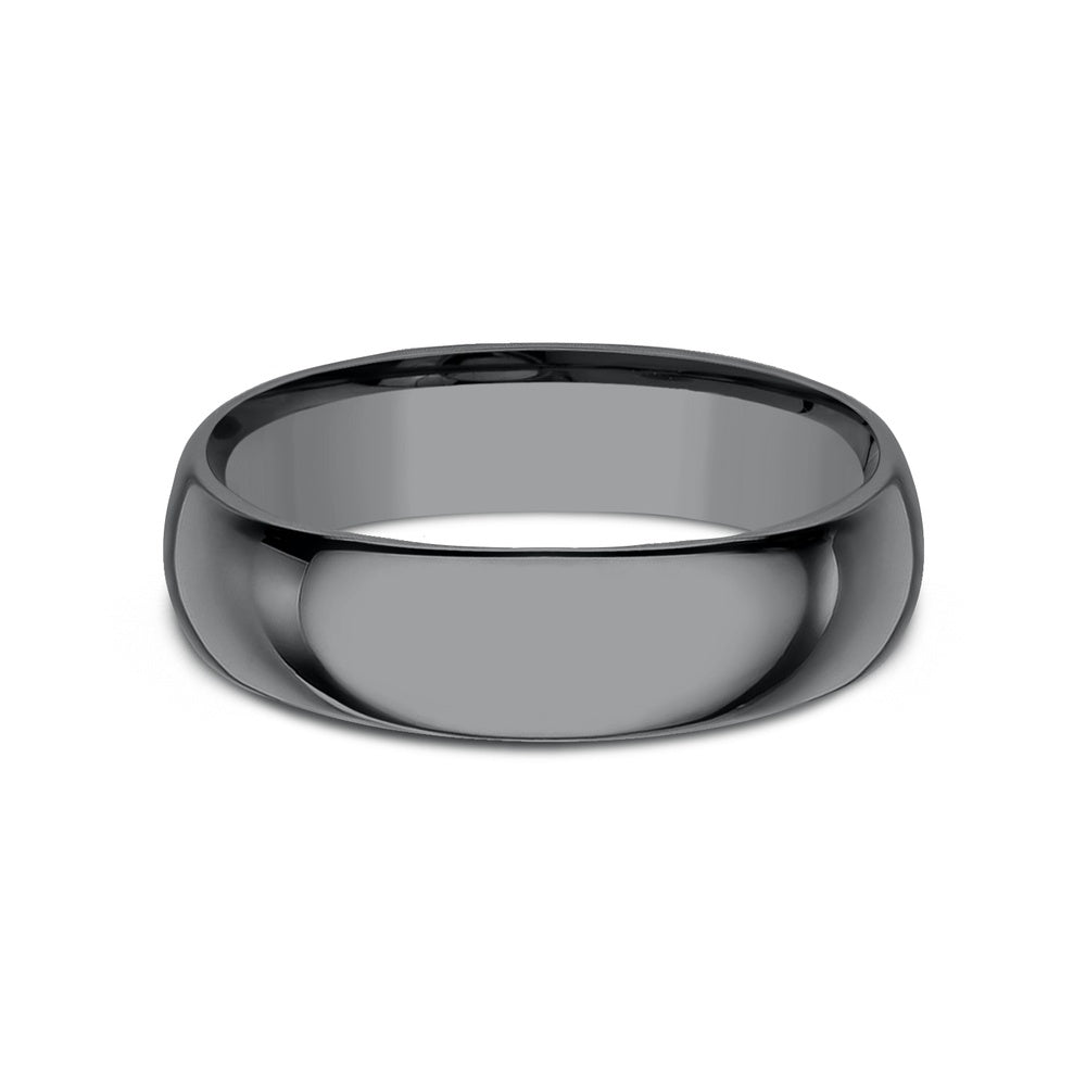Regular Dome Comfort Fit Men's Wedding Band in Tantalum - 6.5mm by Tantalum