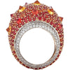 Piranesi - Reverse Set Rhapsody Ring in Orange Sapphire - 18K Rose & White Gold