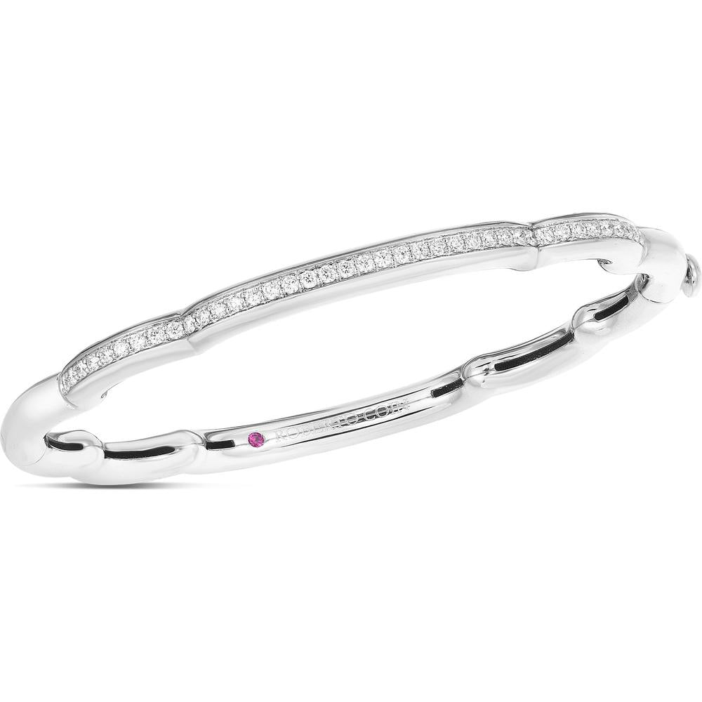 Roberto Coin - 18K White Gold Cialoma Diamond Cloud Bangle