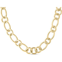 Roberto Coin - 18K Yellow Designer Gold Alternating Round and Oval Link Chain Necklace