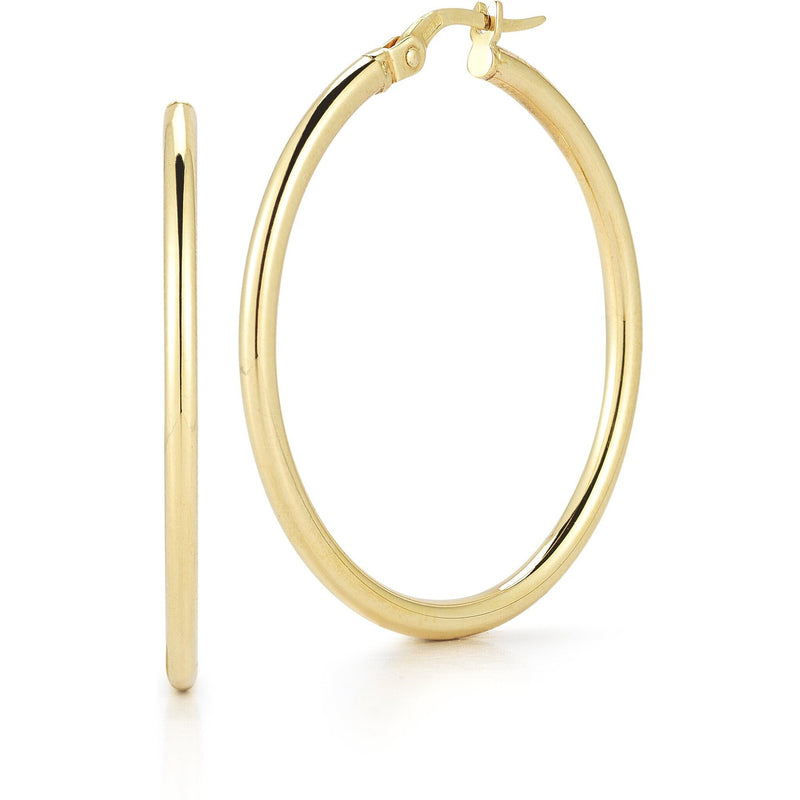 Roberto Coin - 35mm Hoop Earrings in 18K Yellow Gold