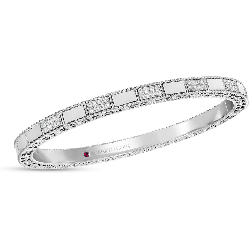 ART DECO BANGLE WITH DIAMONDS - Roberto Coin