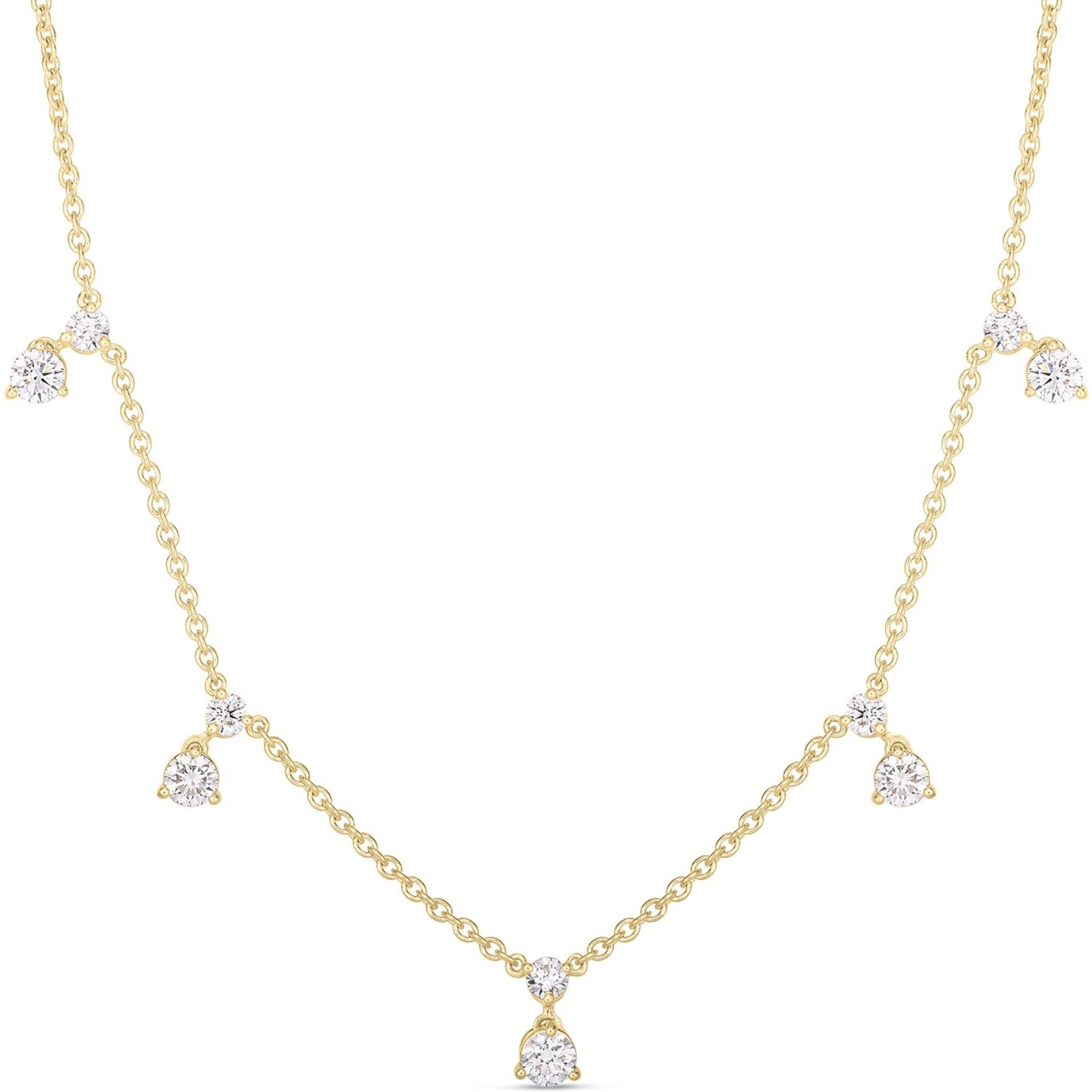 Circle of 5th's Diamond Bar Necklace by Elizabeth Moore | Made in NYC