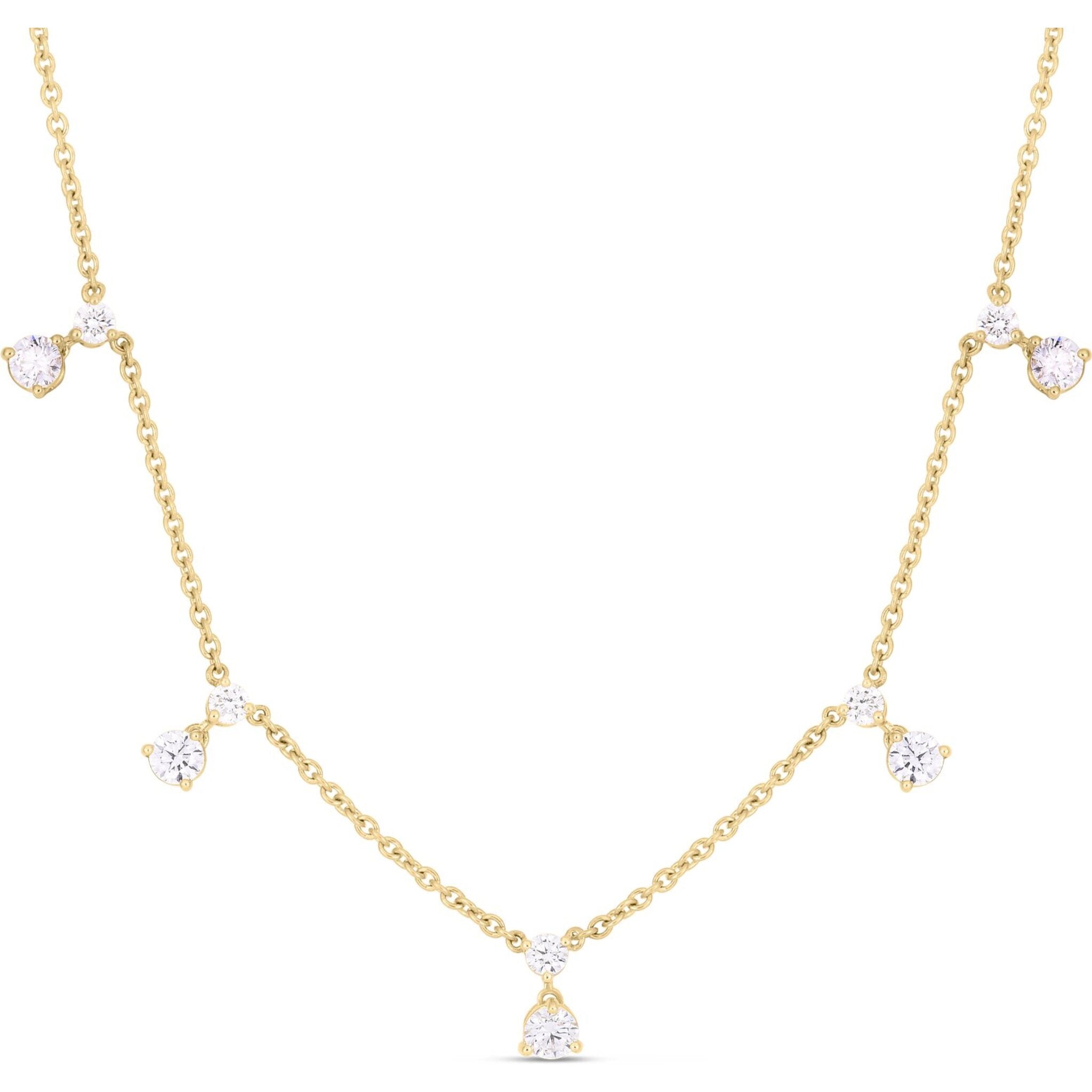 Roberto coin 5 station diamond deals necklace