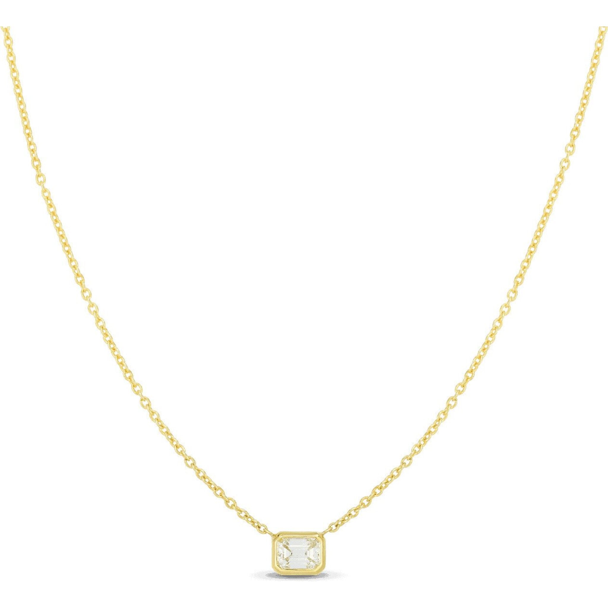 Silver 0.20ct Diamond Bezel Necklace | H.Samuel