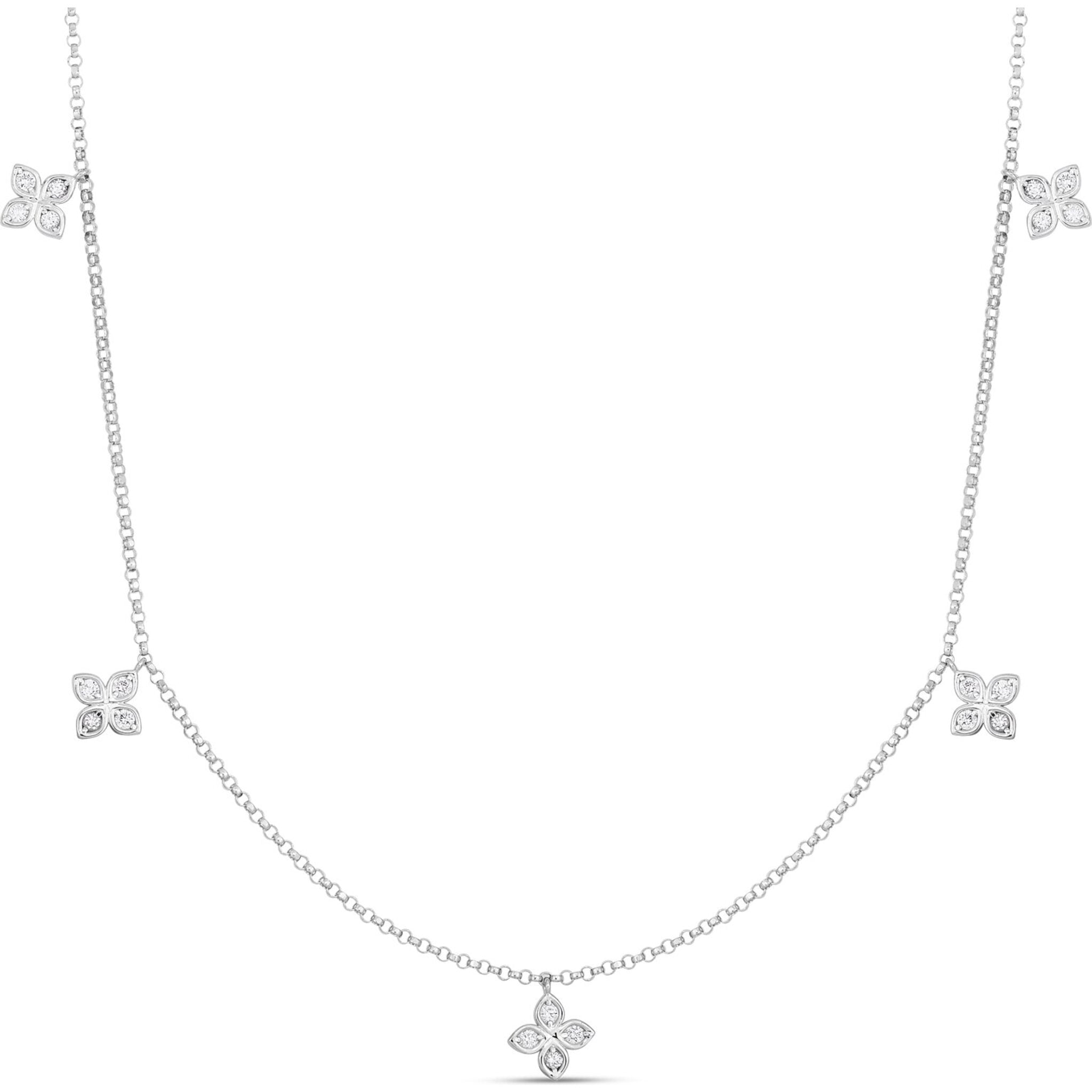 Roberto Coin 18K Gold Diamonds By The Inch 3 Station Necklace - 18K Yellow  Gold 001317AYCHD0 - Mahler Jewelers