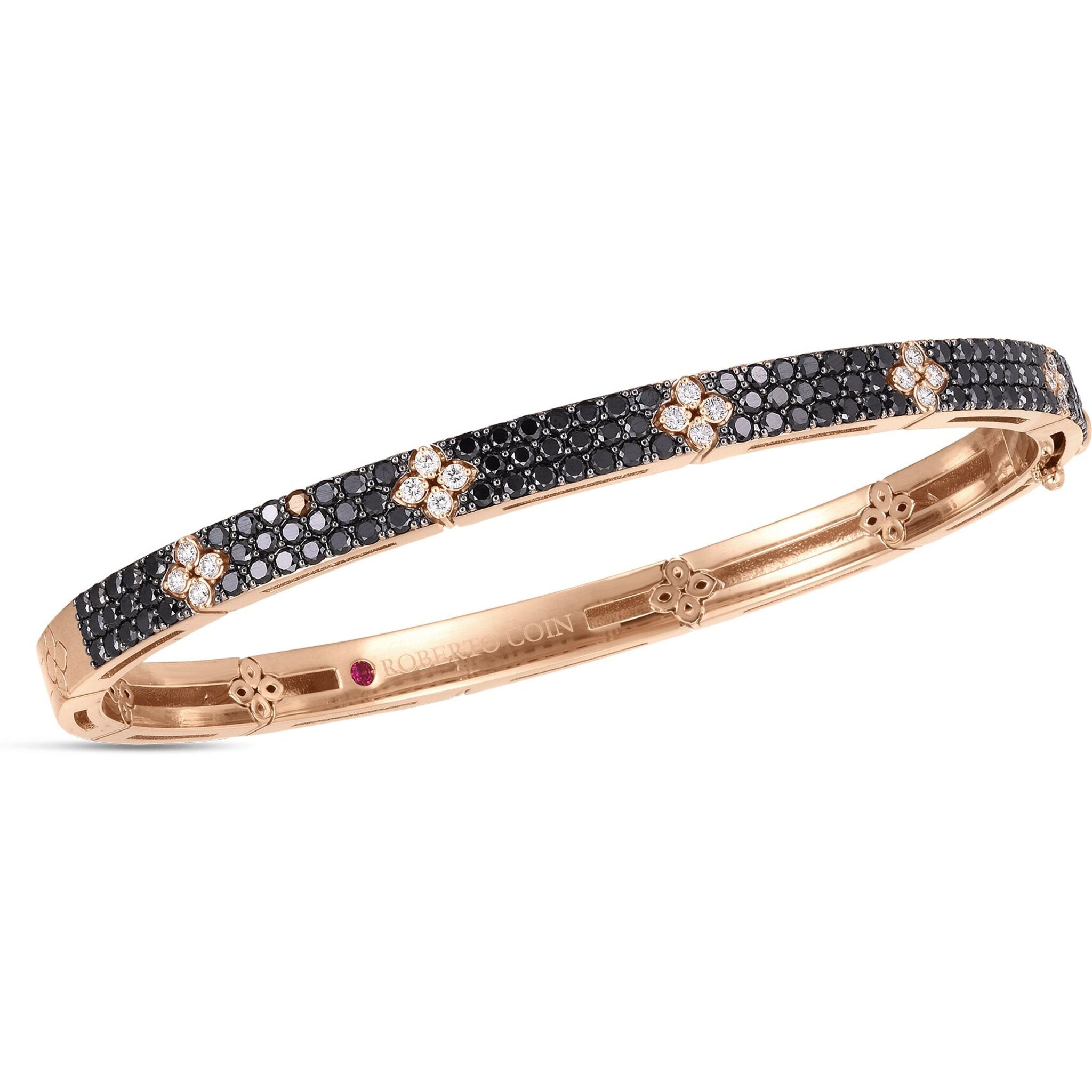 18K YELLOW GOLD CLASSIC DIAMOND RIBBED TENNIS BRACELET - Roberto Coin -  North America