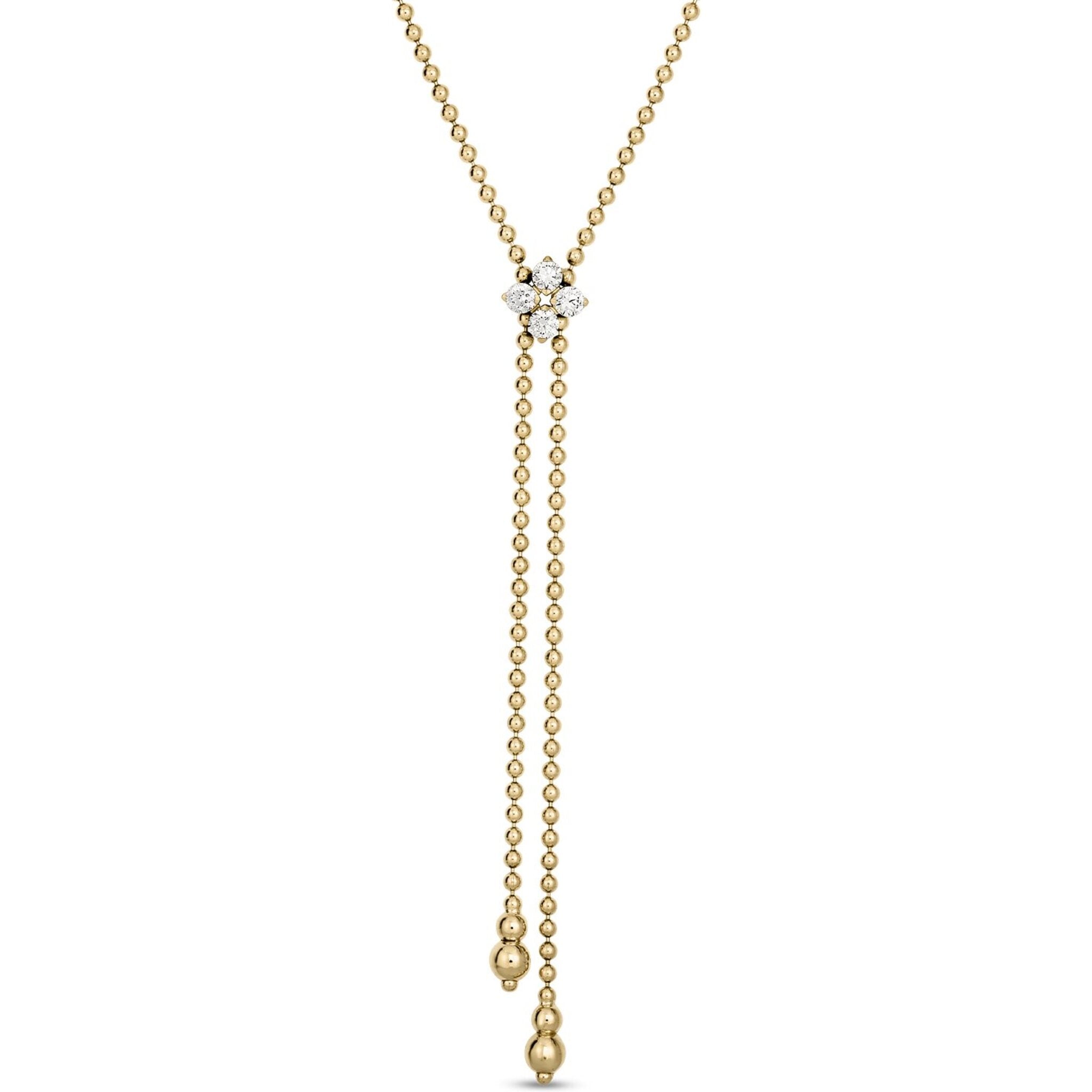 Roberto Coin - Love In Verona Diamond Zipper Necklace in 18K