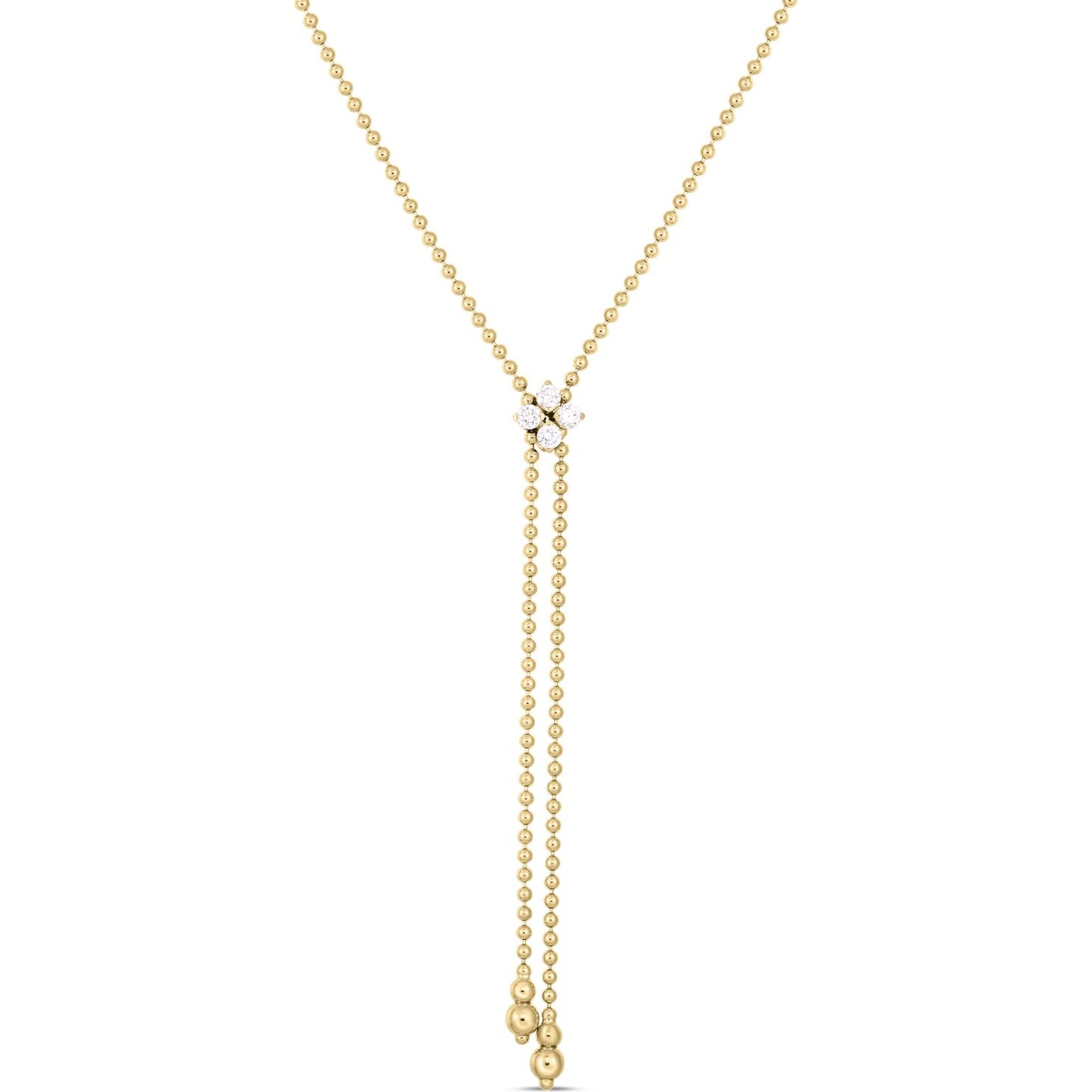 Roberto Coin 18K White Gold Love In Verona Diamond Necklace