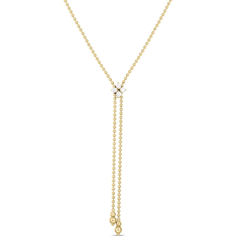 Roberto Coin 18k 33 Long Zipper Necklace W. Diamond Accent Zipper Pull -  Jewelry