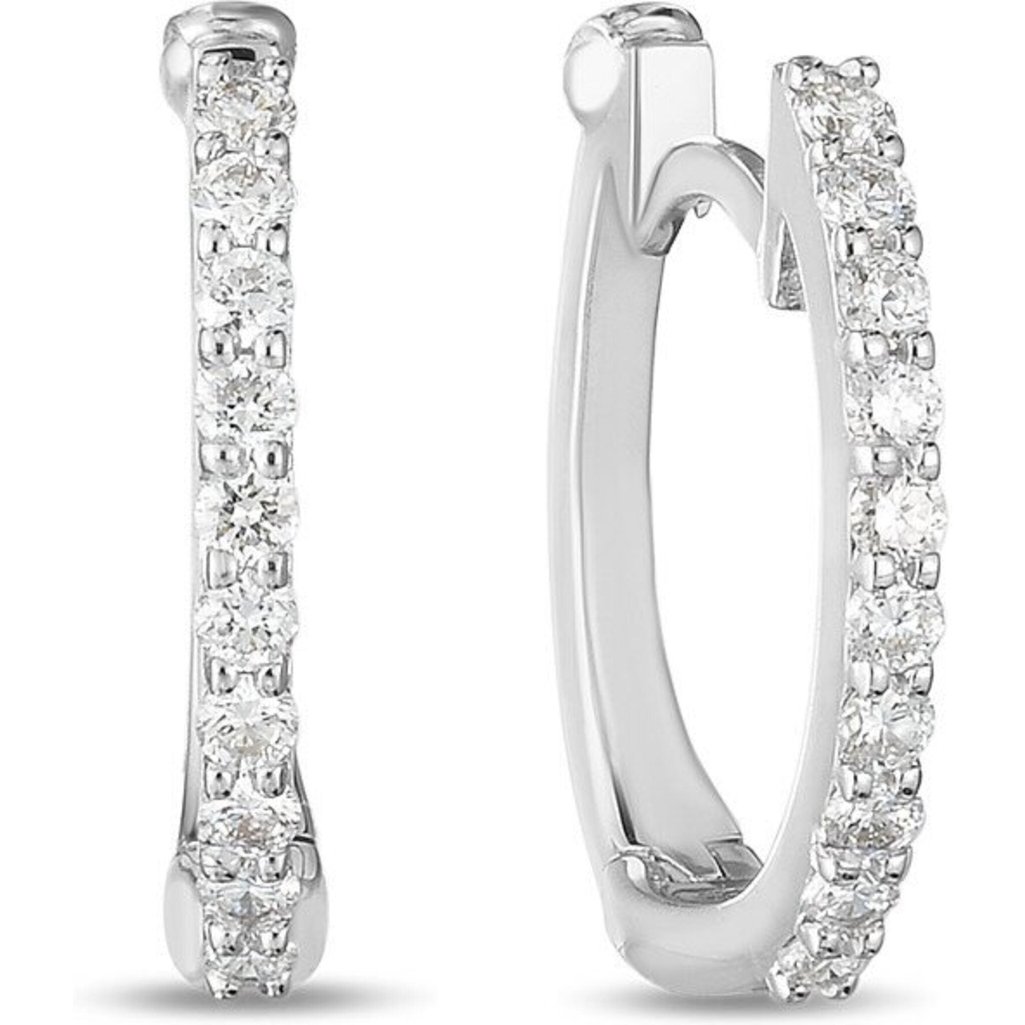 Roberto Coin Love in Verona 0.14ct Diamond 4.5mm Hoop Earrings