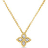 Roberto Coin - Princess Flower Diamond Necklace - Small in 18K Yellow Gold