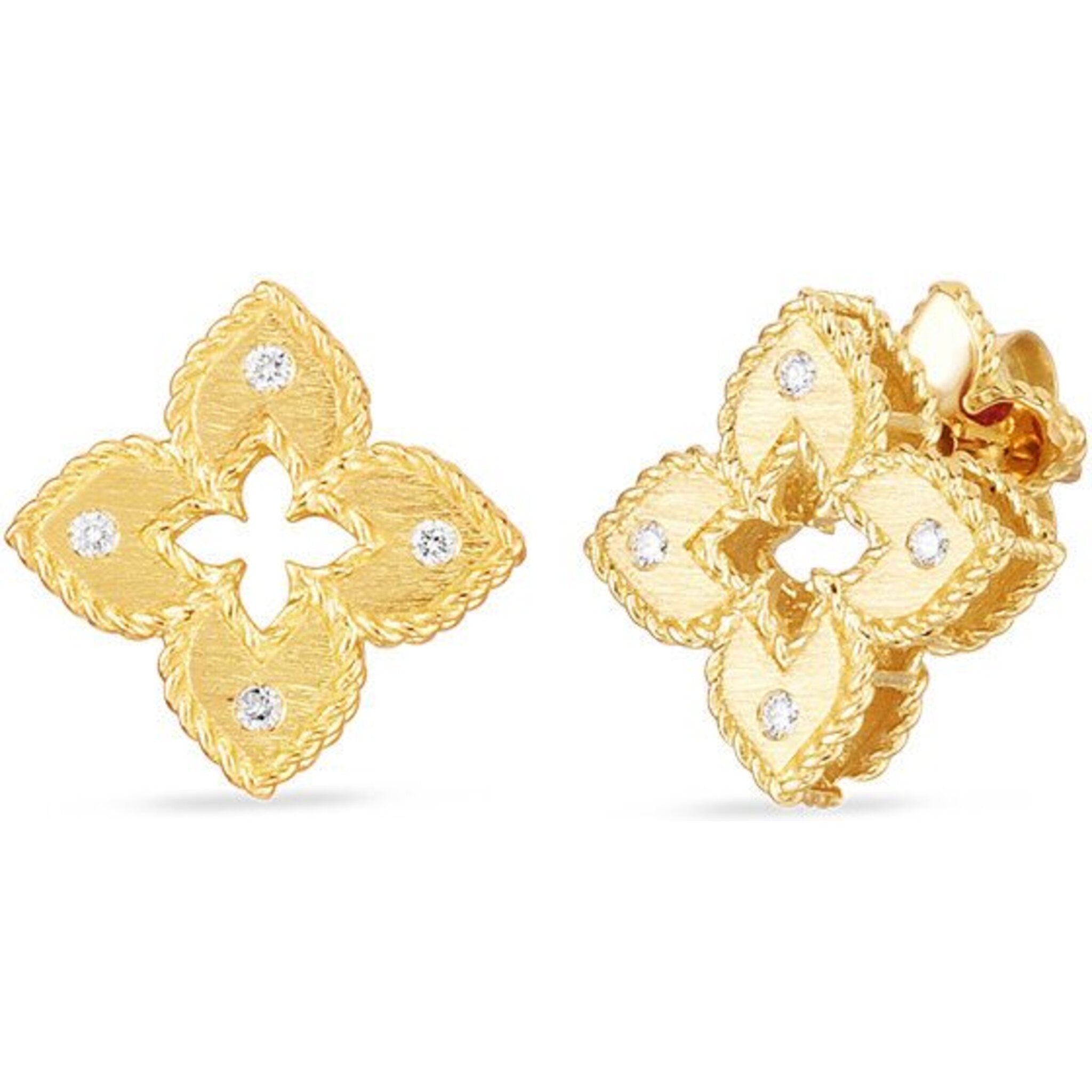 Diamond stud earrings 18k deals yellow gold