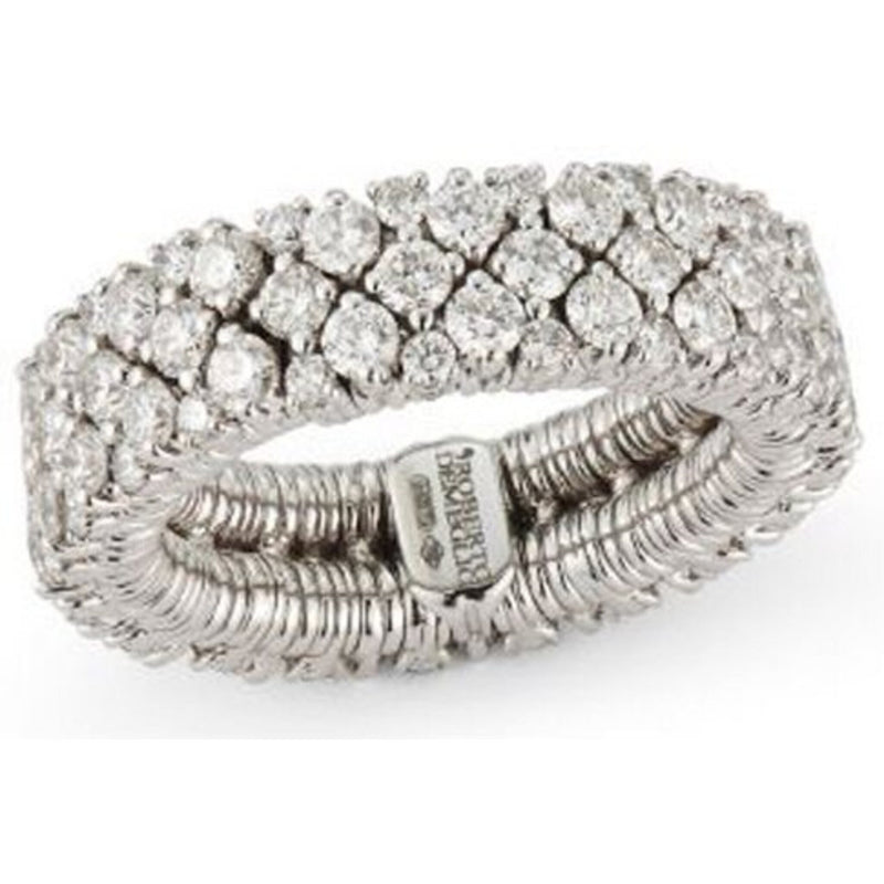 Roberto Demeglio - 2 Row Diamond Stretch Ring in 18K White Gold