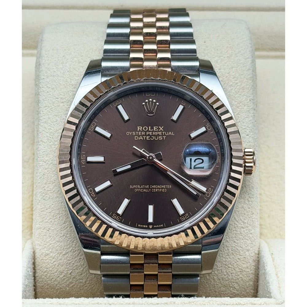 Rolex Datejust 41 Chocolate Dial Everose Rolesor Jubilee - Ref. 126331 / Pre-Owned