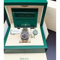 Rolex Datejust 41 "Wimbledon" Slate Roman Yellow Rolesor Oyster - Ref. 126333 / Pre-Owned