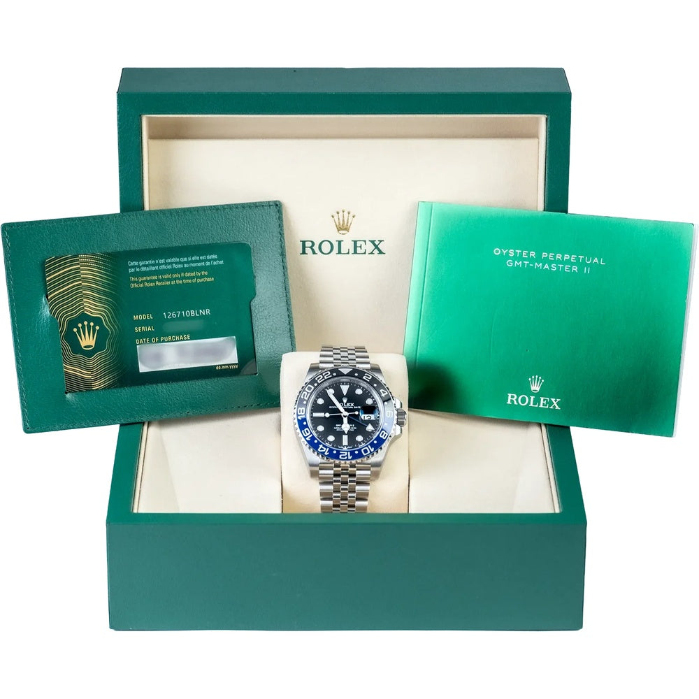 Rolex GMT-Master II "Batgirl" 40mm Oystersteel Jubilee - Ref. 126710BLNR / Pre-Owned