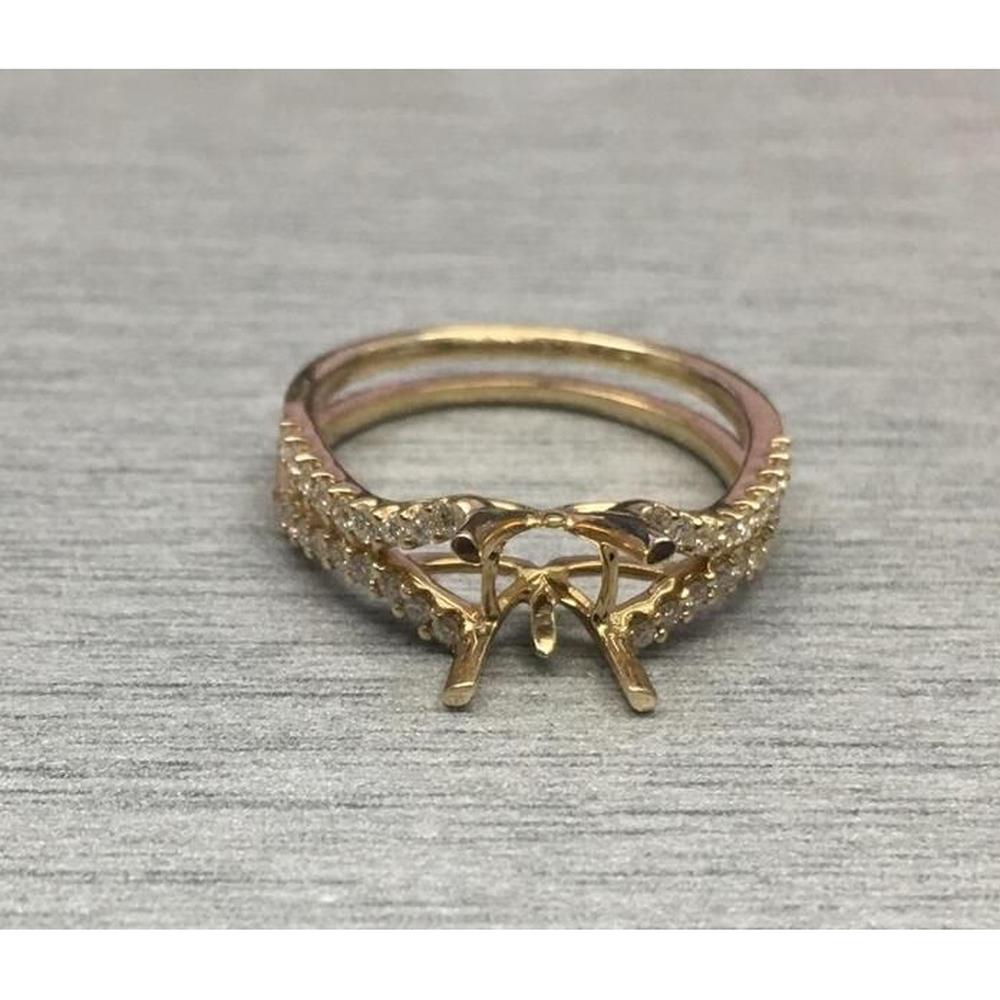 Roman & Jules - 14K Rose Gold Diamond Ring with 0.32 Carat Round Diamonds in Split Shank Setting