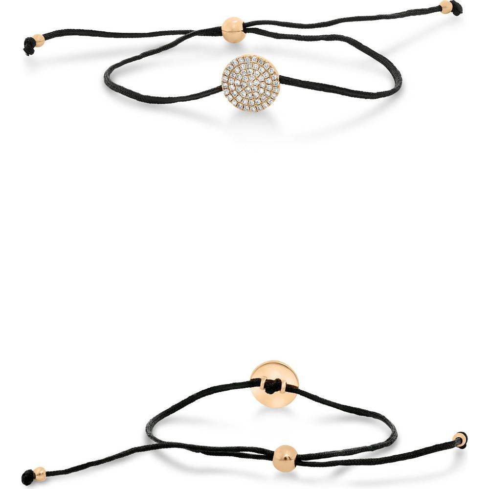 Roman & Jules - 14K Rose Gold Round Diamond Adjustable Bracelet - 0.14 Carat Total Diamond Weight