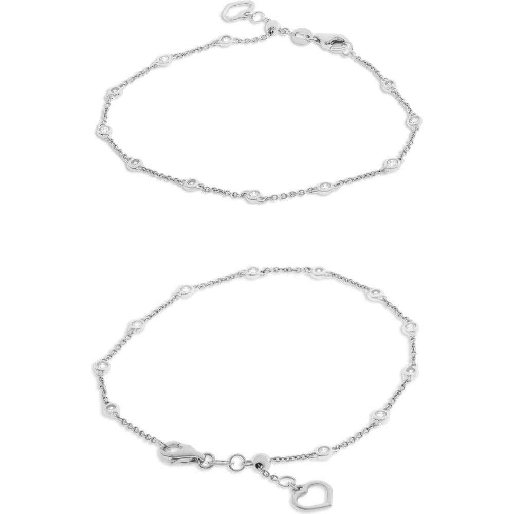 Roman & Jules - 14K White Gold Diamond by the Yard Bracelet with Round Diamonds - 0.33 Carat Total Diamond Weight