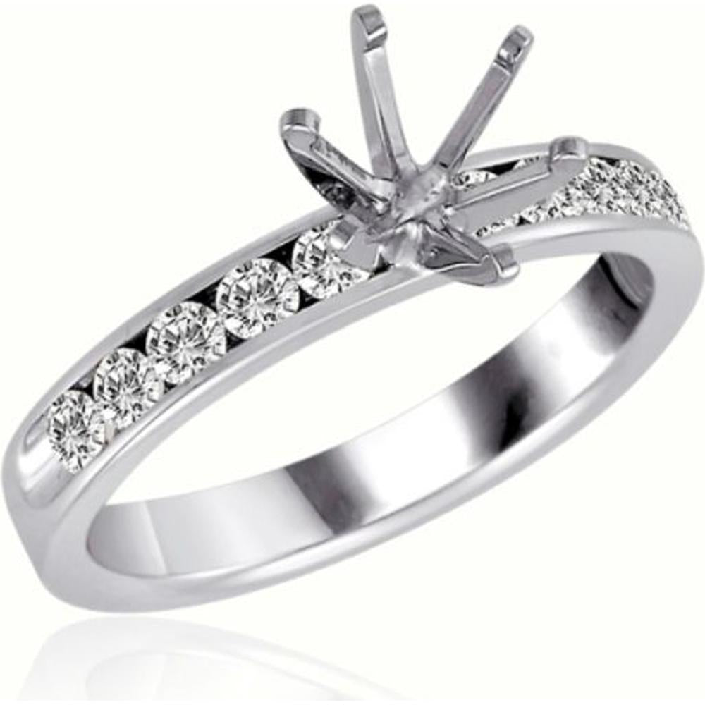 Roman & Jules - 14K White Gold Diamond Ring with Round Diamonds - 0.47 Carat Total Diamond Weight
