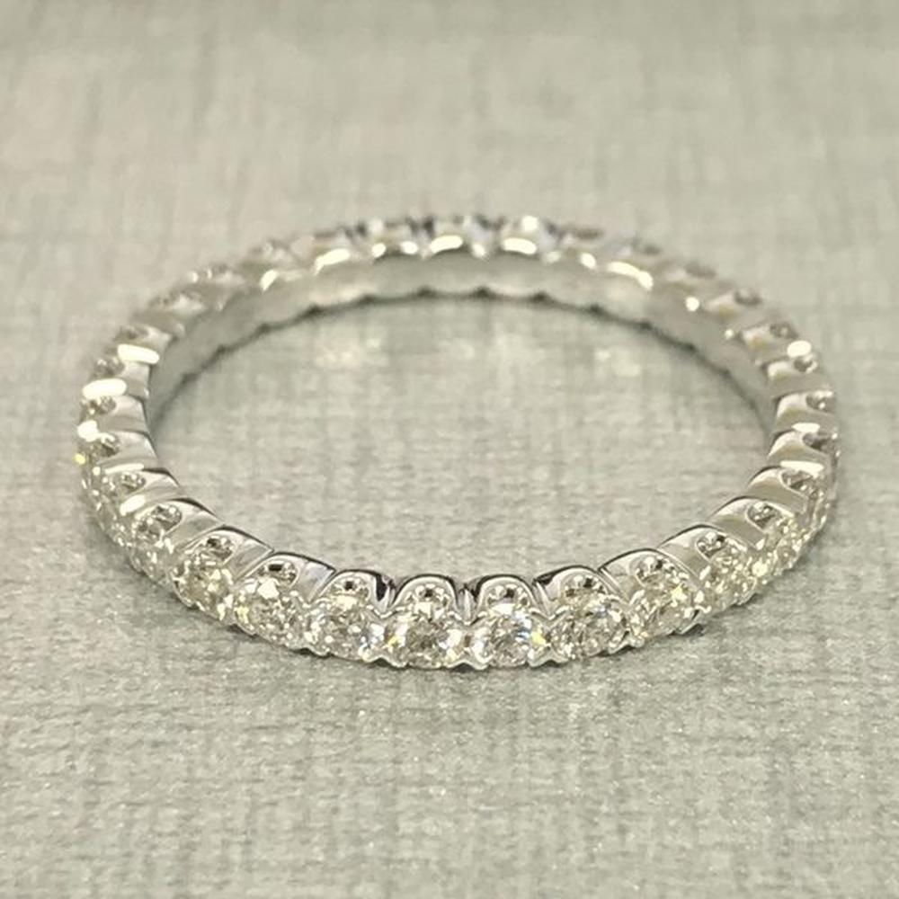 Roman & Jules - 14K White Gold Eternity Band with Round Diamonds - 0.86 Carat Total Diamond Weight